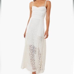 Jonathan Simkhai - Ivory Vida Utility Lace Strapless Maxi Dress